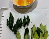 冷蔵庫の残り物で〜きゅうりとたまごの炒め作り方1写真
