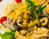 鶏肉とコーン缶のバジルバターソテー作り方4写真