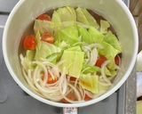 キャベツとミニトマトの和風スープ作り方2写真