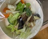 肉無チクワ味噌クリームパスタ味野菜炒め作り方12写真