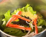 朝ご飯♡お1人様♡レタスたっぷりスープ♡作り方1写真