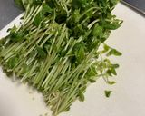 レンジで簡単😋豆苗、もやし豚肉のミルフィーユ蒸し作り方1写真