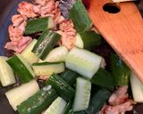 レタス、きゅうり、豚肉の中華風炒め作り方6写真