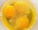 【小松菜と炒り卵の出汁マヨネーズ和え】作り方1写真
