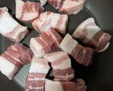 とろける脂身豚バラブロック肉と大根の煮物作り方4写真