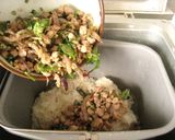ラオスの代表的な料理ラープで作る切り餅作り方13写真