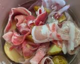 簡単★豚じゃが大蒜醤油煮と雑炊作り方2写真