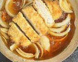 麺つゆで簡単カツとじ😋ヒレカツ丼🍲作り方6写真