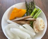 野菜のフリットに玄米甘酒のだしを添えて作り方1写真