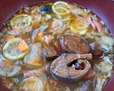 さばトマト煮缶で漁師スープ　人参　レモン作り方4写真
