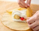 ふわもこ雪だるまクレープ作り方5写真