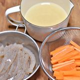 ごぼうとこんにゃくのごま味噌炒め作り方2写真