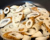 お弁当にも。蓮根ピーマン厚揚げ竹輪の甘辛照り焼き作り方4写真