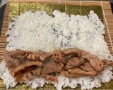 太巻き寿司　豚の生姜焼き作り方6写真