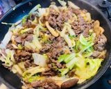 大葉が香る！具だくさんのすき焼きパスタ作り方9写真