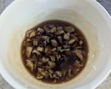 ヘルシー！豆腐と鶏卵のレンジ蒸し～舞茸餡作り方4写真