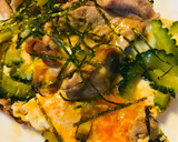 玉子焼き器活用●四角い豚玉ゴーヤー焼き作り方3写真