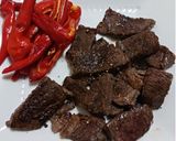 コストコのステーキに甘とうがらし炒め添え作り方4写真