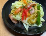 カレー風味ウインナー塩焼きそば♫お弁当にも作り方5写真