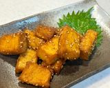 夏の夕飯の副菜にカリッと厚揚げの甘辛ごま照り作り方7写真