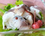 花椒入りカブの甘酢漬けとしめ鯖の和え物♪作り方4写真