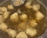 レンコンパウダー入り鶏肉団子のスープ作り方3写真