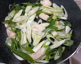 魚肉ソーセージのネギまみれ炒め作り方3写真