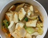 お一人様クリーミー梅オイ照味豆腐野菜炒め作り方21写真