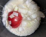 新玉、トマトと塩麹のピラフ風作り方3写真