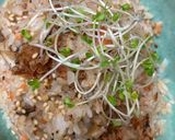 今日のチャーハン　鮭ときのこ作り方5写真