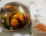 とろけるチーズと鰹節が入った玉子焼き作り方1写真