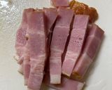 小松菜としめじとベーコンの炒め物作り方1写真
