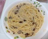 なめこ明太クリームパスタ作り方3写真