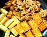 今夜の夕飯☆豚肉と厚揚げの甘辛煮♪簡単！作り方5写真