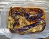 レンジde簡単ナスと香味野菜ザク辛和え♪作り方3写真