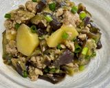 じゃが芋も美味しい♡茄子のそぼろ炒め♪作り方6写真
