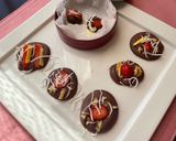 簡単　レンジでいちごチョコプレート♡作り方3写真