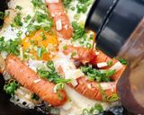 焼肉生だれでスキレットウィンナー目玉焼作り方7写真