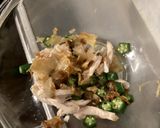 オクラと鶏胸肉の梅和え作り方6写真