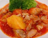 レンジで時短！鶏肉のハーブトマト煮込み作り方11写真