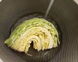 レンチン蒸しキャベツ作り方1写真