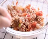 茄子のレンジ蒸し*坊さんの気絶風*簡単梅味噌だれ作り方5写真