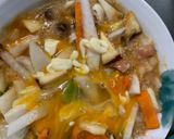 お一人様野菜たっぷり赤味噌天津飯味親子丼作り方15写真