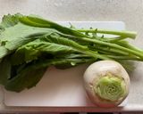 かぶの葉炒め作り方1写真