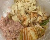 混ぜるだけ！豆腐皮とキムチのツナ和え作り方2写真