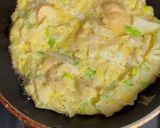 キャベツと油揚げのお好み焼き風オムレツ作り方4写真
