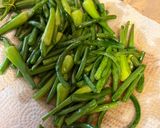 ニンニクの茎とナスのそぼろ炒め作り方2写真