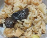 もつ鍋スープでネギとエリンギの炊き込みご飯作り方3写真