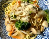 和風シーフードパスタ作り方6写真