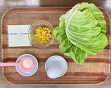ベジ♪春キャベツとたまごのレンジ蒸し作り方1写真